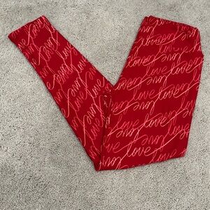 Lularoe leggings (one size) valentines love